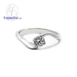 แหวนทองคำขาว แหวนเพชร แหวนคู่ แหวนแต่งงาน แหวนหมั้น - R1073DWG